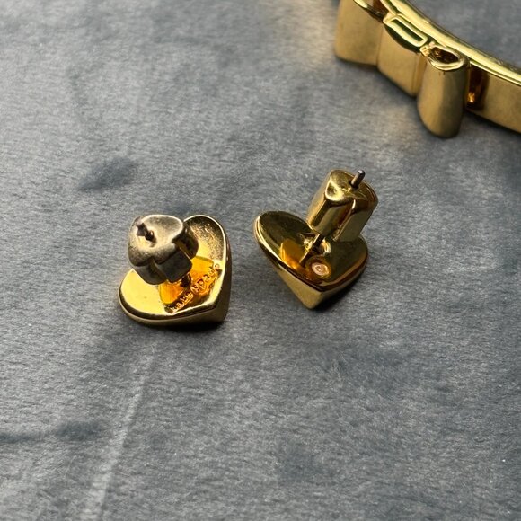 Kate Spade Goldtone bow bangle and earrings - Picture 4 of 5